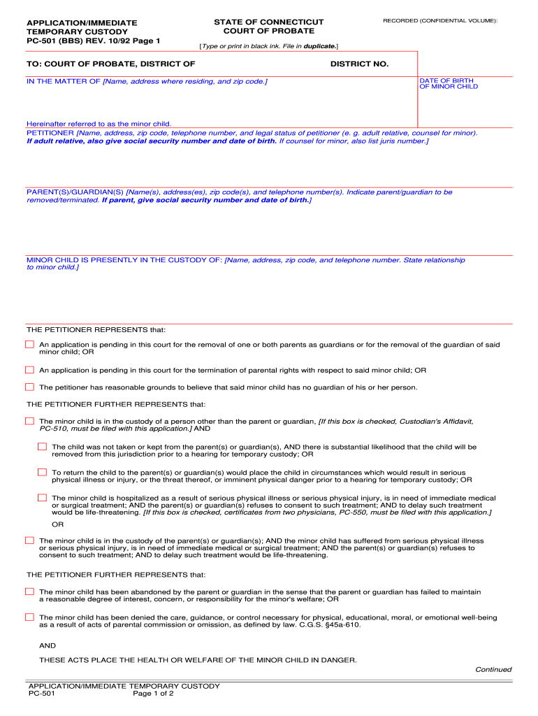 temporary guardianship without court form Preview on Page 1.