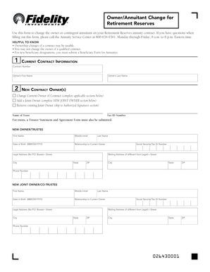 Owner/Annuitant Change for Retirement Reserves