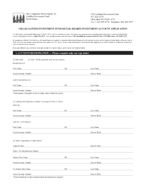 CRA Qualified Investment Fund Application