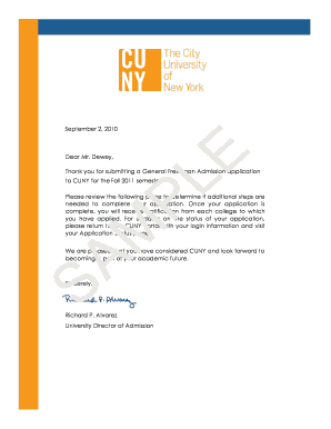 CUNY Freshman Admission Application