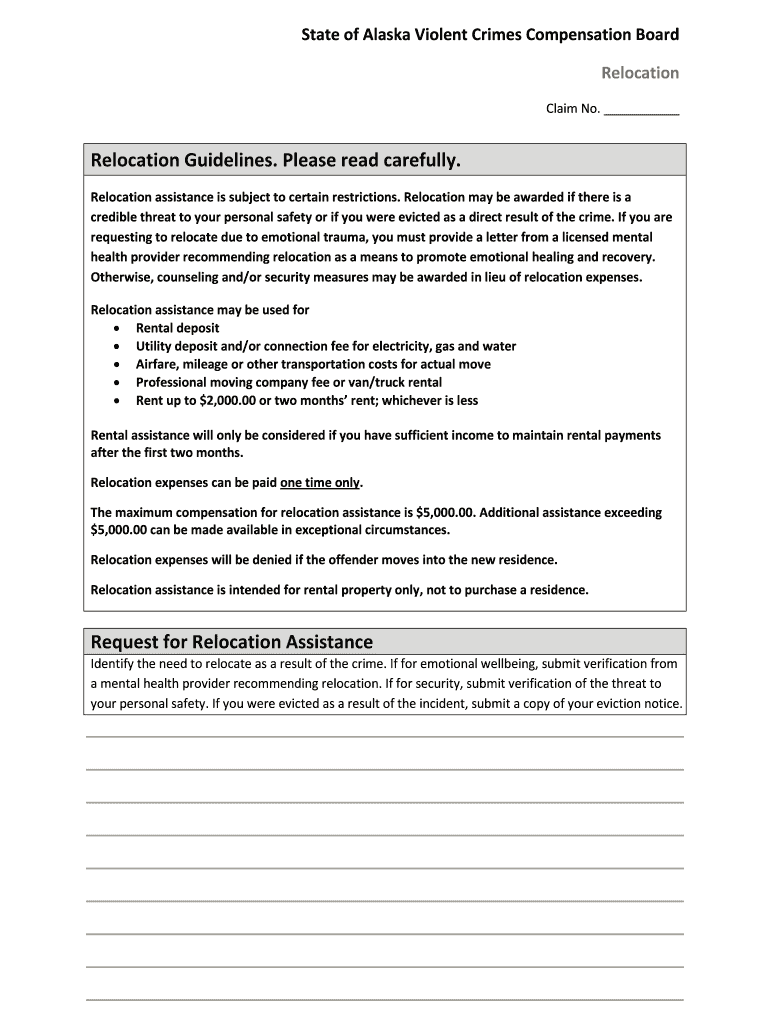 Relocation Plan - State of Alaska - doa alaska Preview on Page 1