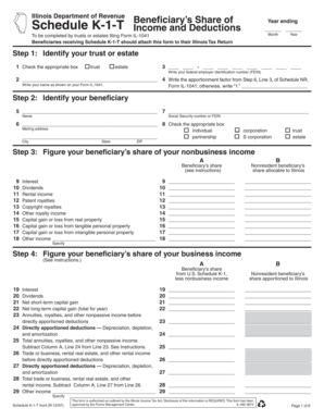 Illinois Schedule K-1-T Form