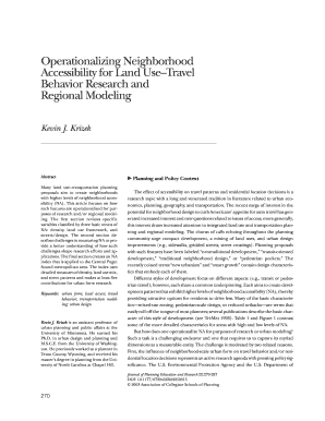 operationalizing neighborhood accessibility krizek form