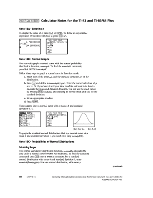 CHAPTER 13 Calculator Notes for the TI-83 and TI-83/84 Plus