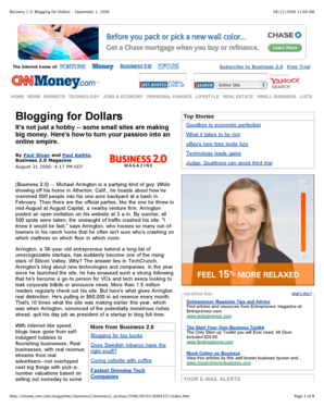 Business 2.0: Blogging for Dollars - September 1, 2006 - msl1 mit