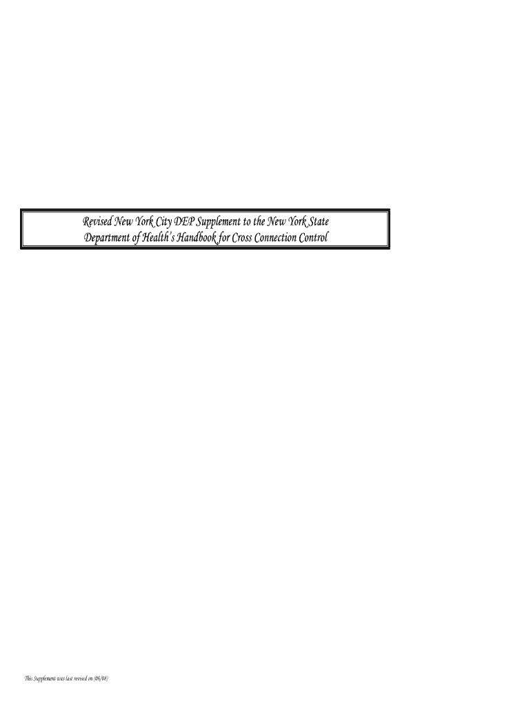 nyc dep cross connection requirements Preview on Page 1