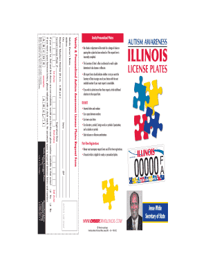 Illinois Autism Awareness License Plates Request Form