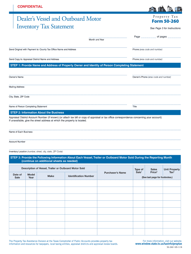 property tax form 50 260 2011 Preview on Page 1