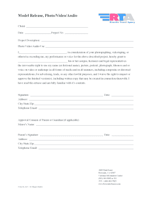 Photo release form - Riverside Transit Agency