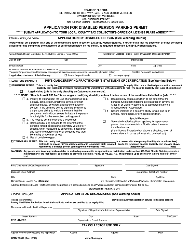 Printable Form For Handicap Parking Permit Printable Forms Free Online