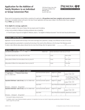 Alaska Health Insurance Application Form