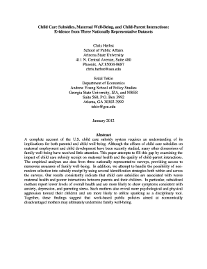 Child Care Subsidies, Maternal Well-Being, and Child-Parent ... - crcw princeton