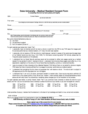 duke university fica refund form