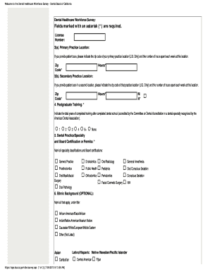 Dental Healthcare Workforce Survey