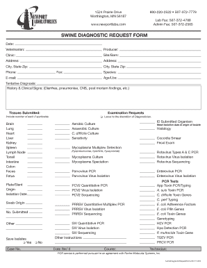 Swine Diagnostic Request Form