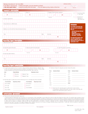 IRS Form 8655 Reporting Agent Authorization