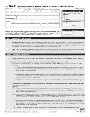 Form 944-X Adjusted Employer’s Annual Federal Tax Return