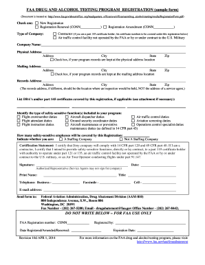 sample to fill alcohol tegister form