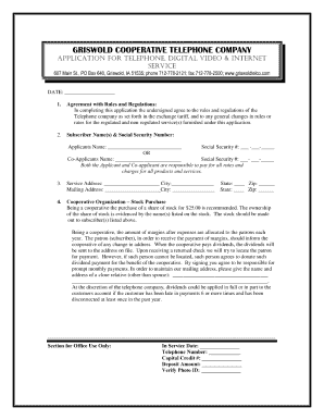 griswold online application form