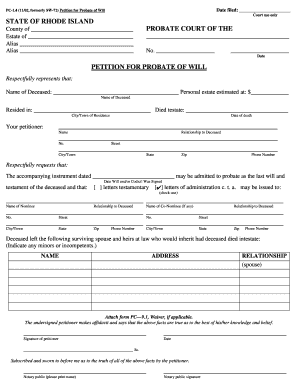 pc 14 1102 formerly sw 72 petition for probate of will instructions