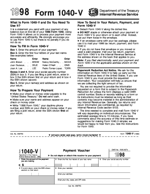 1998 Form 1040-V Payment Voucher
