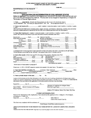 application civil indegent status nj form