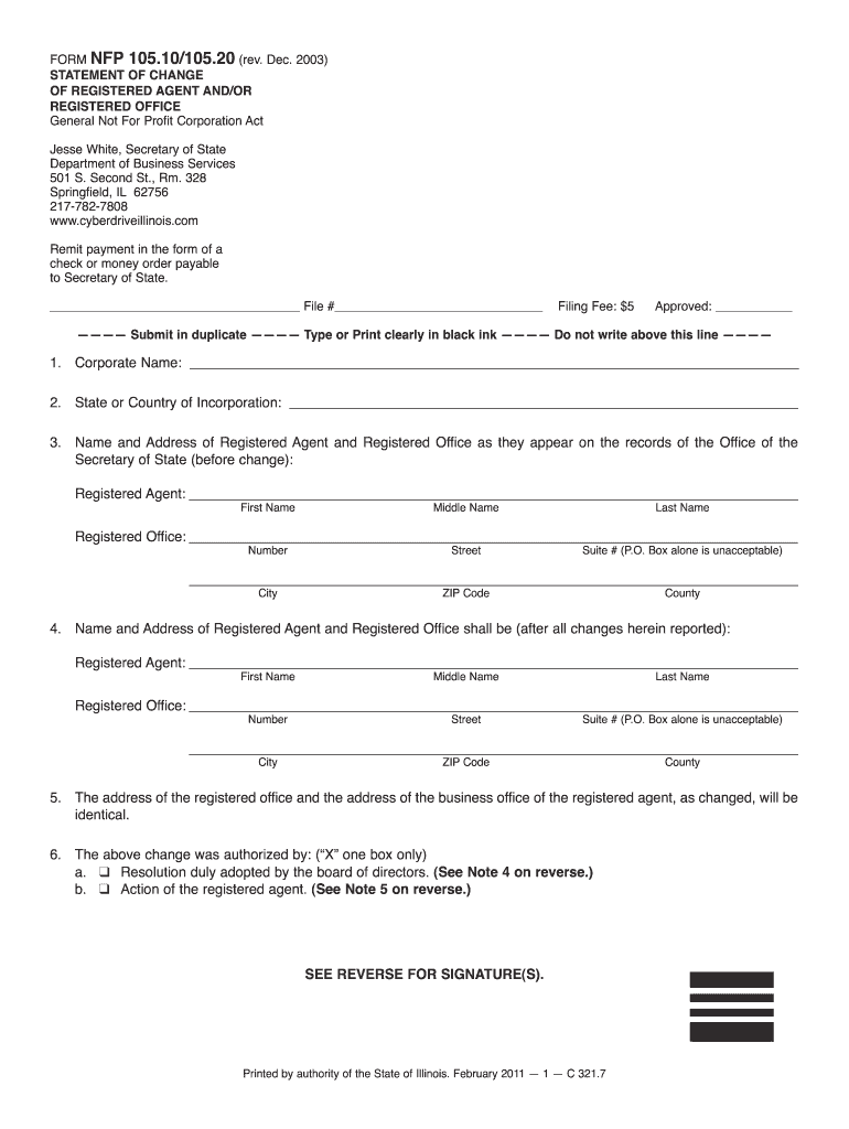 illinois form nfp Preview on Page 1