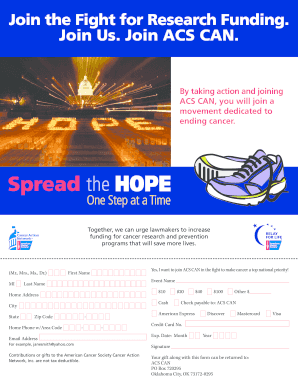 ACS CAN Membership Form