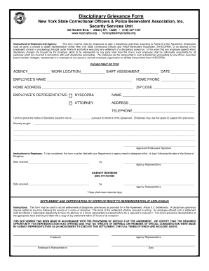 disciplinary form for students