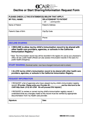 Decline or Start Sharing/Information Request Form - publichealth lacounty