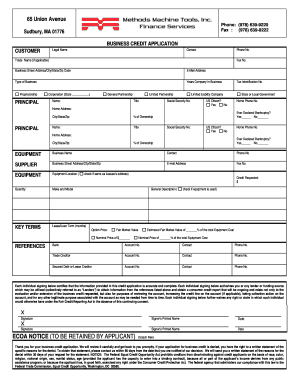 B2b credit application template - sba ecoa notice template form