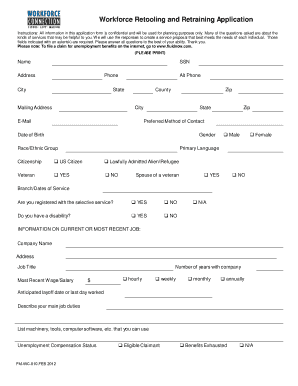 Workforce Retooling and Retraining Application