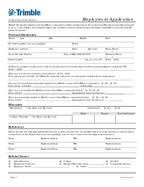 Employment Application Form
