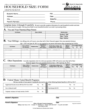Student Financial Aid Application
