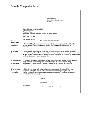 Sample Complaint Letter To State Bar Fill Online Printable