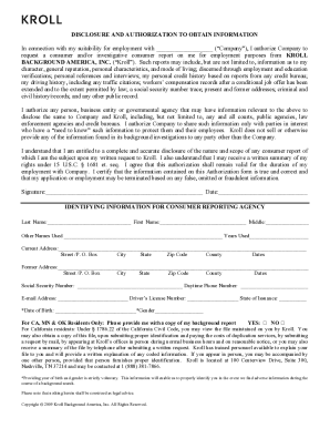 What comes up on a background check for a job - kroll form