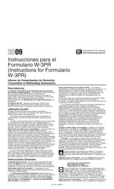 Instrucciones para el Formulario W-3PR