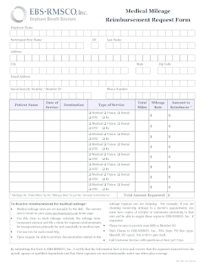 Simple mileage reimbursement form - ebs rmsco mileage reimbursement rate form