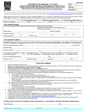 University of Missouri ERDPP Application