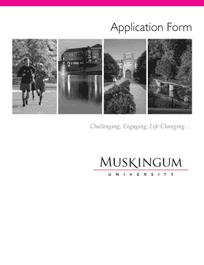 Muskingum University Application Form
