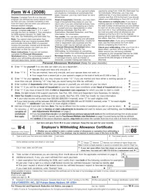 Form W-4 (2008)
