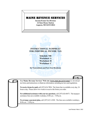 Maine Individual Income Tax Form 1040ME