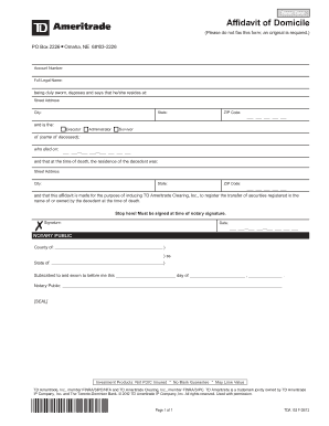 affidavit of domicile form pdf