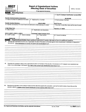 frontier communications form 8937