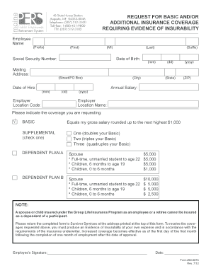 Maine Employee Insurance Coverage Request