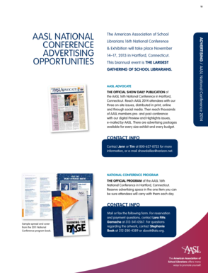 AASL National Conference Program Book Advertising Form