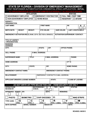 florida frac card form