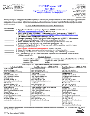 Welfare Transition Program Fact Sheet