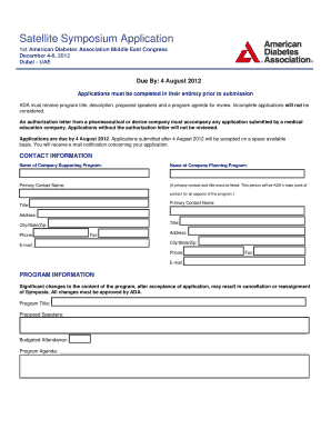 ada guidelines for satellite symposium form