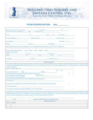 Patient Registration Form